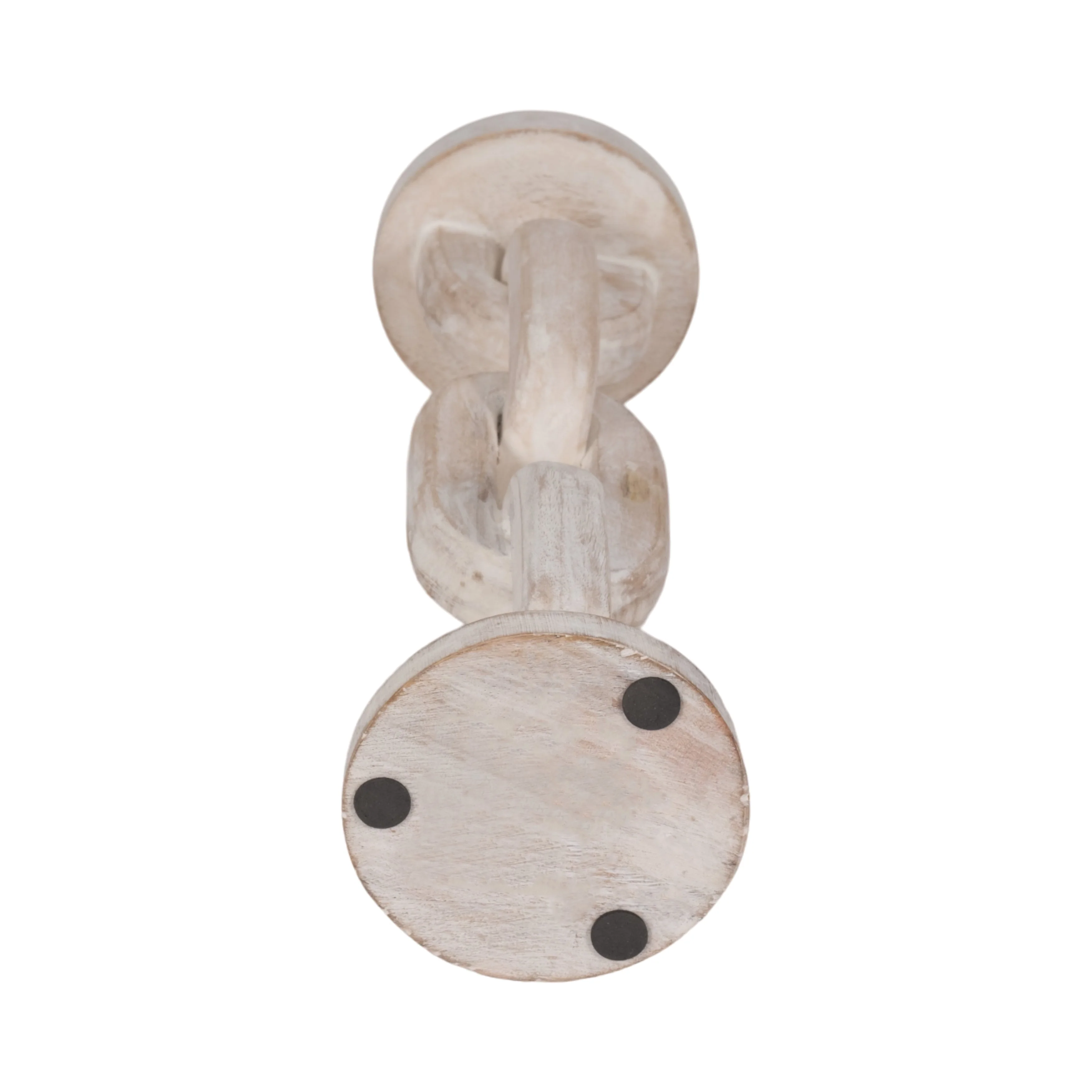 Wood, 14" Chain Pillar Candle Holder, White - Image 16