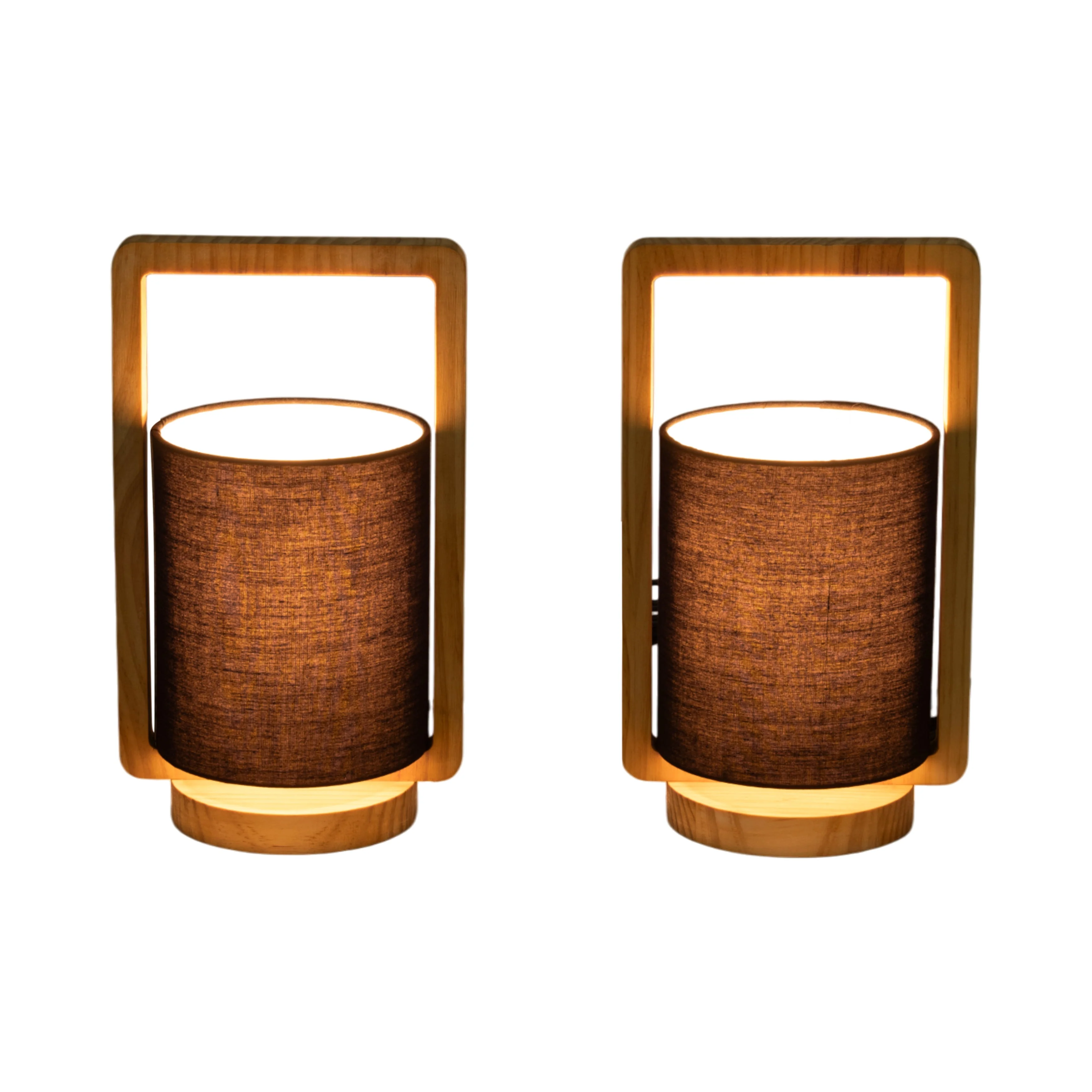Wood,s/2,11"h, Cylndr Tbl Lmps,nature Wood/blk - Image 10