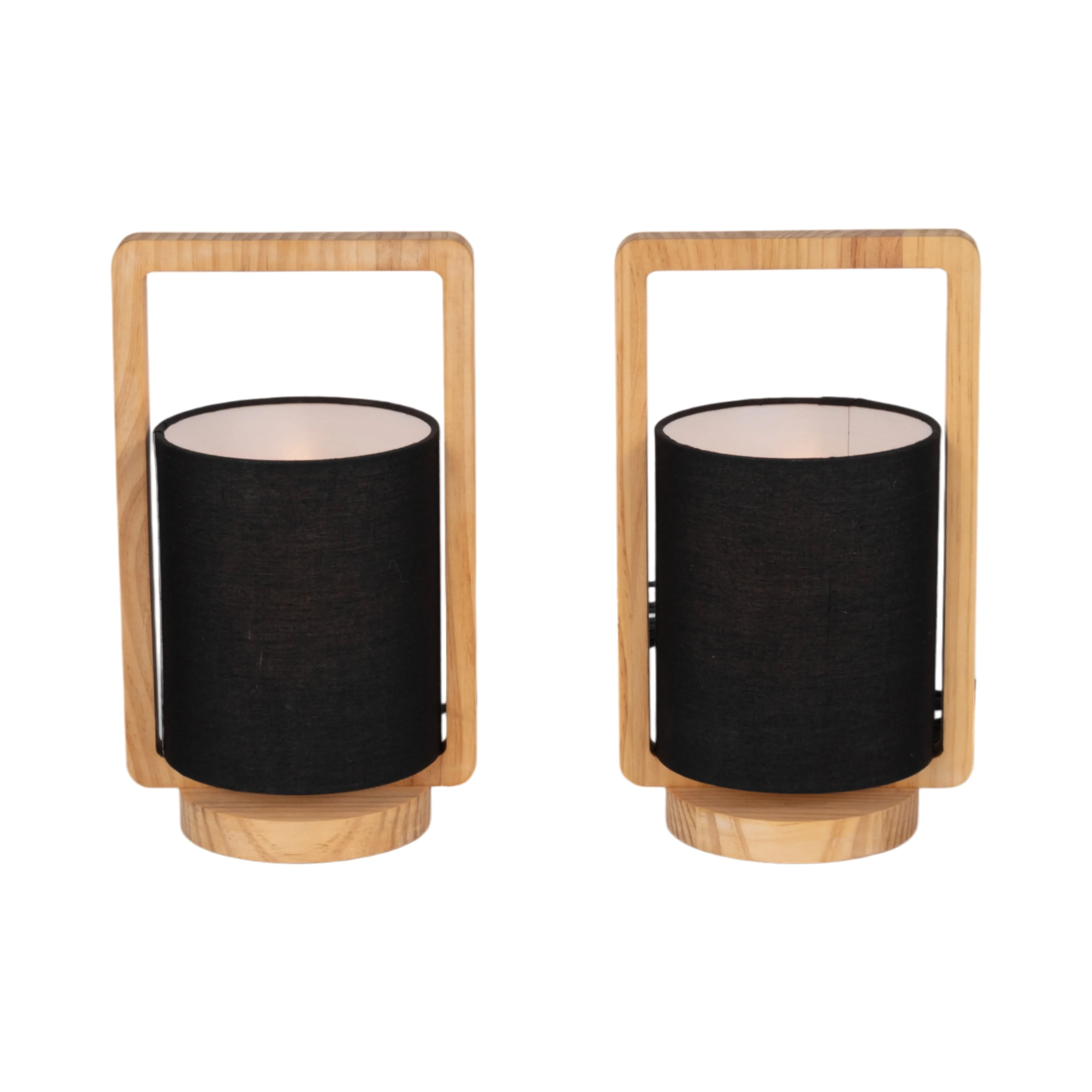 Wood,s/2,11"h, Cylndr Tbl Lmps,nature Wood/blk - Image 9